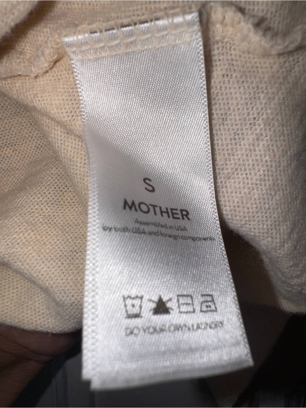 MOTHER Cream Short-Sleeve 'Superstition' Graphic Tee with Navy Print - Picture 3 of 4